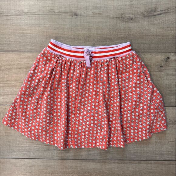 Mini Boden Floral Print Skort Skirt Flowers Pink 9 10 flowy twirl cotton - Picture 1 of 5